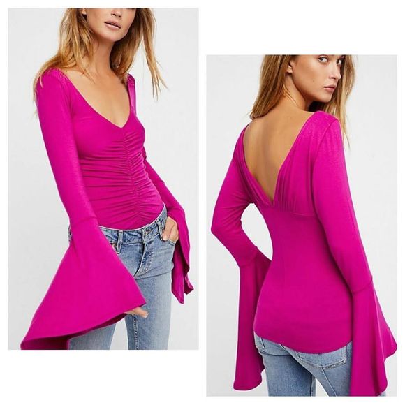 SOLD!!  WE THE FREE People What a Babe Bell Sleev - Picture 3 of 10